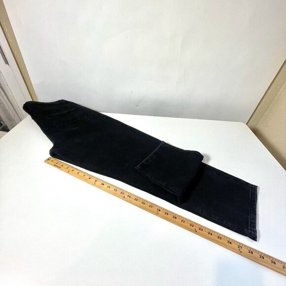 Cowboy Stars Straight Leg Jeans Womens Size L Black High Rise Button Fly Denim - Picture 10 of 10